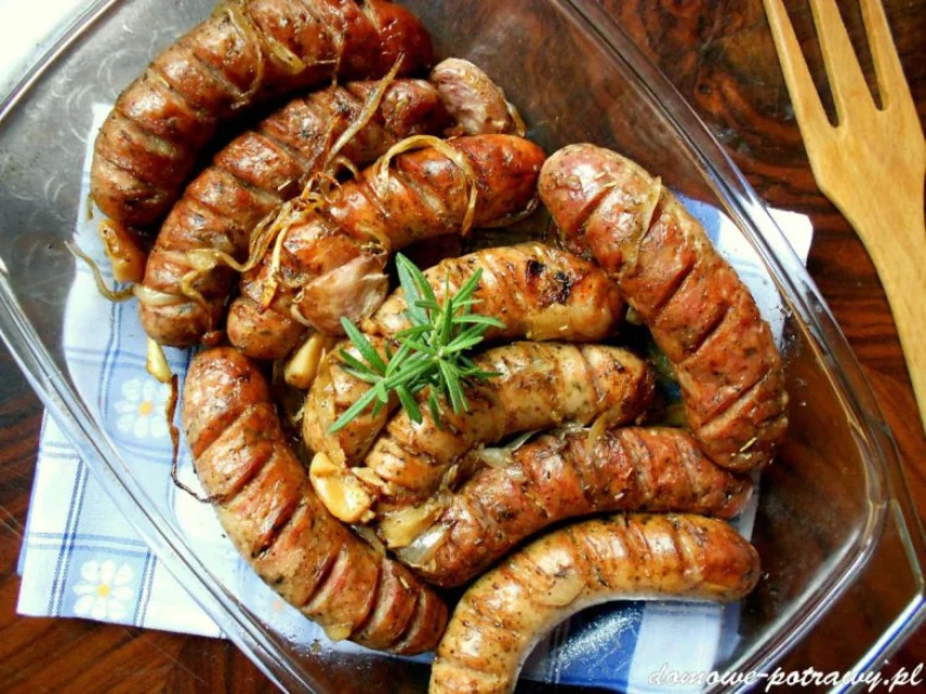 Pieczona biała kiełbasa palce lizać! Pieczona biała kiełbasa palce lizać!
