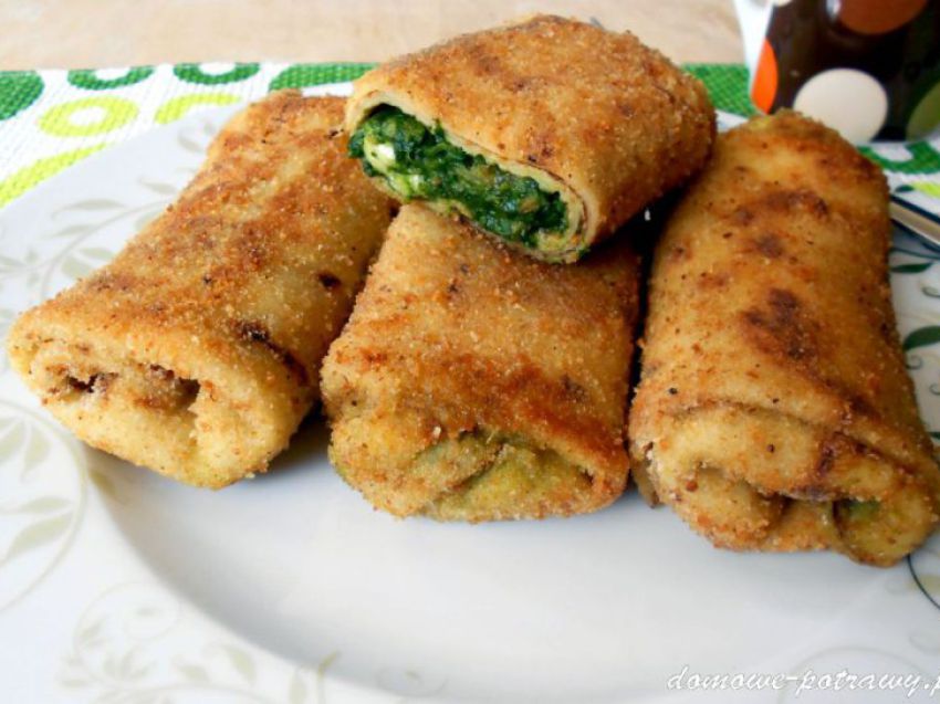 Krokiety ze szpinakiem i mozzarellą Krokiety ze szpinakiem i mozzarellą