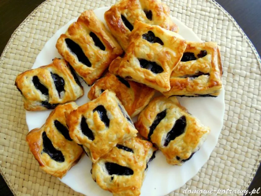 Ciasteczka francuskie z jagodami Ciasteczka francuskie z jagodami