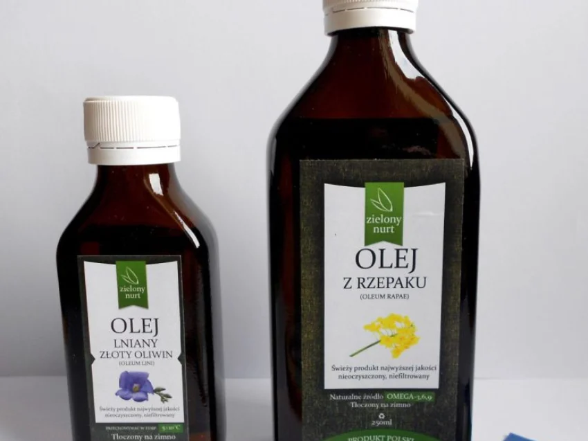Oleje Zielony Nurt - olej lniany i olej z rzepaku Oleje Zielony Nurt - olej lniany i olej z rzepaku