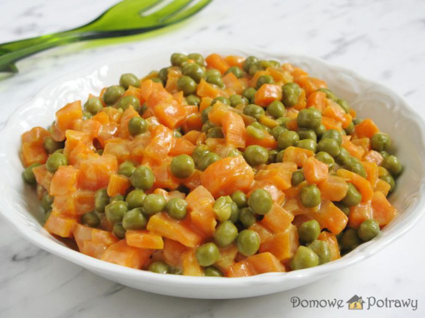 Marchewka z groszkiem na ciepło Marchewka z groszkiem na ciepło