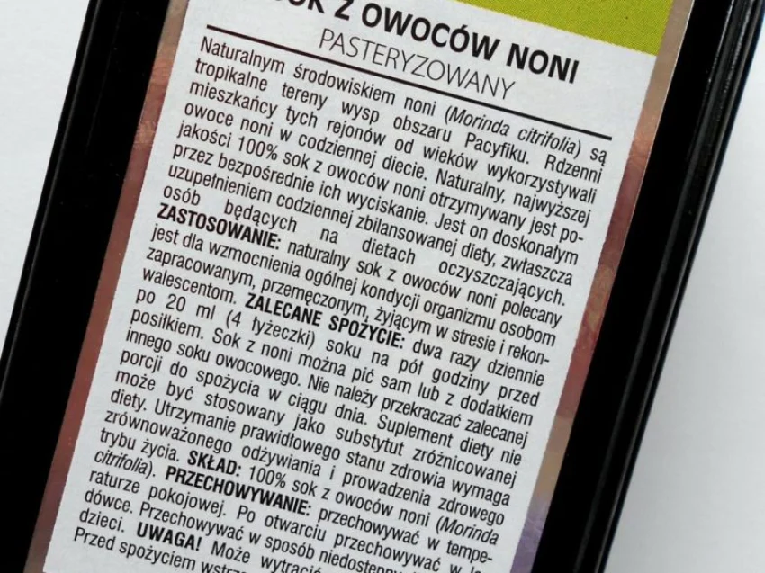Sok z owoców noni Sok z owoców noni