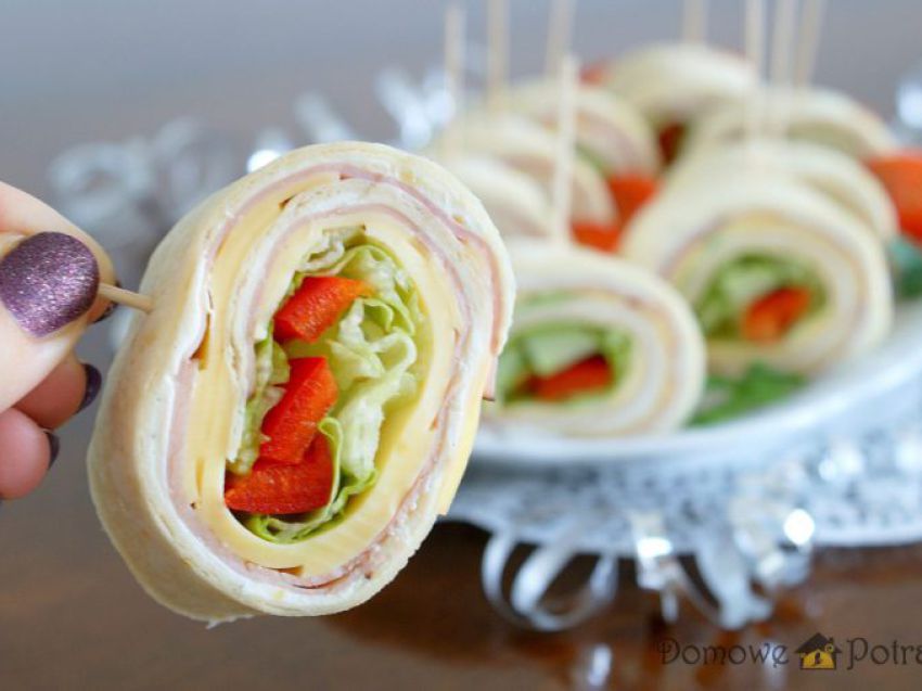 Mini tortille – przekąska na imprezę Mini tortille – przekąska na imprezę