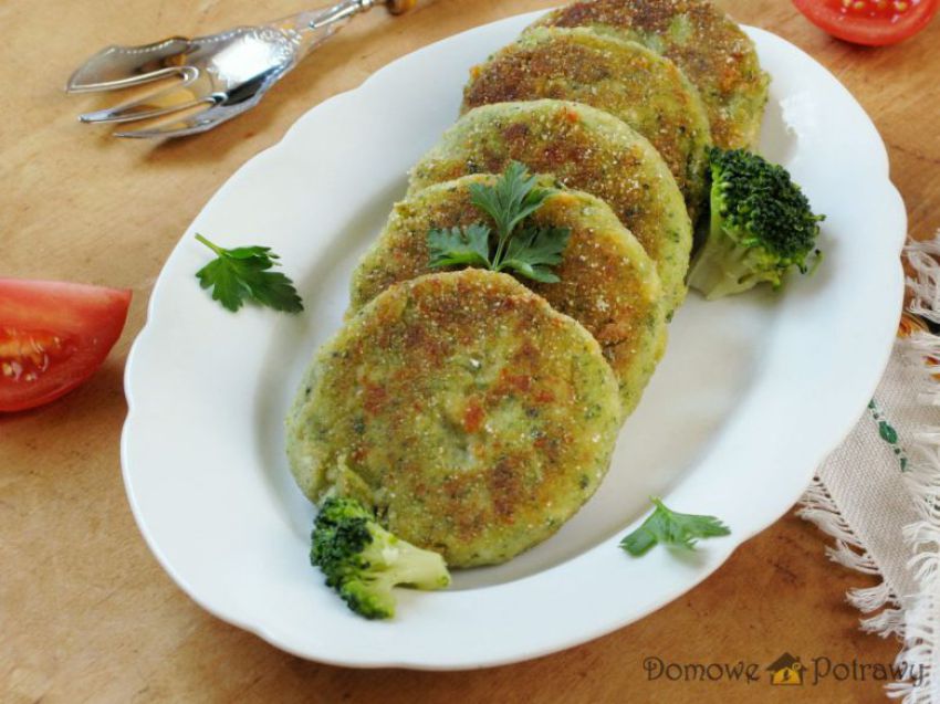 Kotlety ziemniaczane z brokułami i serem Kotlety ziemniaczane z brokułami i serem