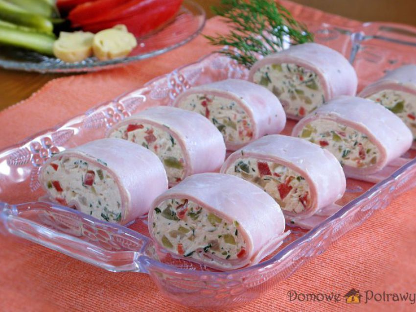 Roladki z szynki konserwowej Roladki z szynki konserwowej