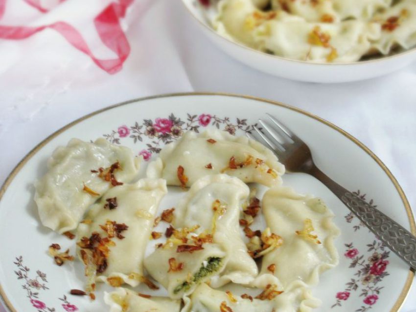 Pierogi ze szpinakiem Pierogi ze szpinakiem