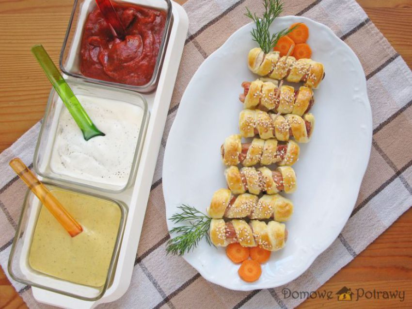 Parówki w cieście francuskim Parówki w cieście francuskim