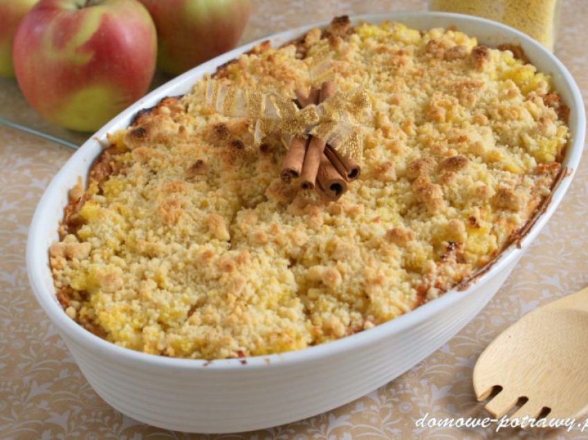 Zapiekanka z kaszy jaglanej z serem na słodko Zapiekanka z kaszy jaglanej z serem na słodko