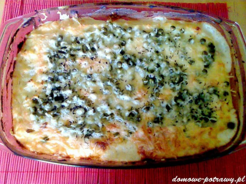 Zapiekanka rybna z groszkiem Zapiekanka rybna z groszkiem