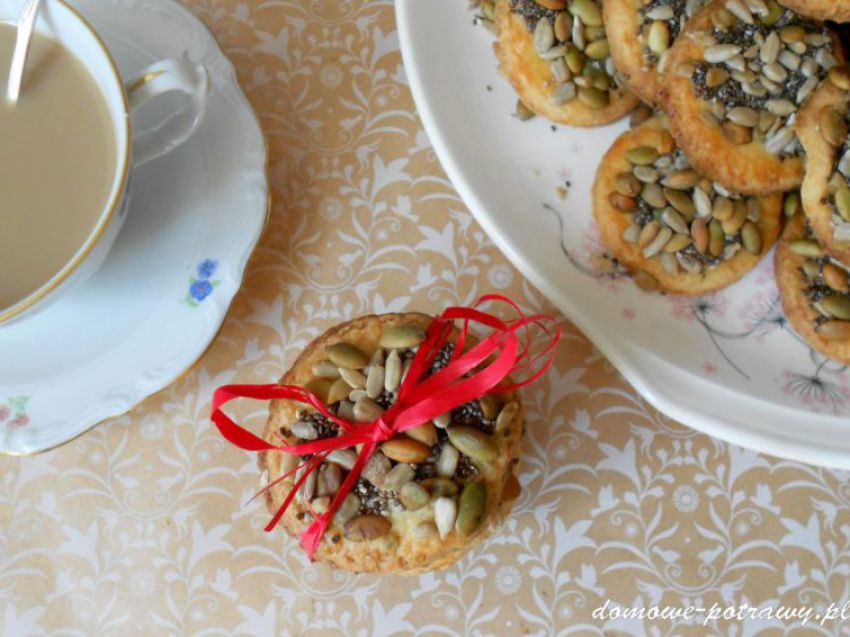 Kruche ciasteczka z dynią i słonecznikiem Kruche ciasteczka z dynią i słonecznikiem