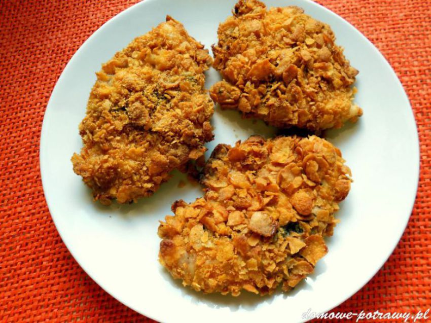 Kotlety schabowe w panierce z płatków kukurydzianych Kotlety schabowe w panierce z płatków kukurydzianych