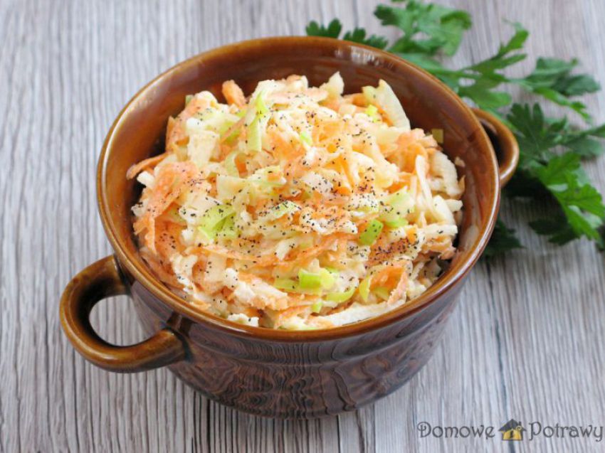 Surówka z pora i marchewki Surówka z pora i marchewki