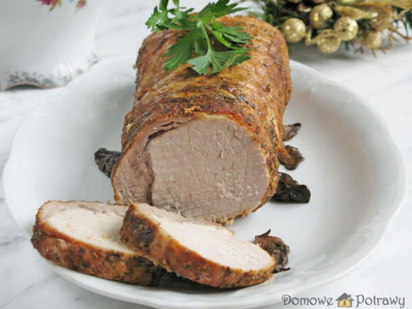 Schab pieczony z grzybami Schab pieczony z grzybami
