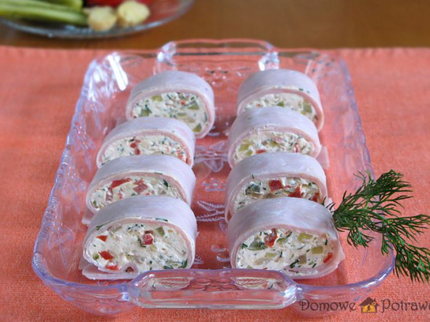 Roladki z szynki konserwowej Roladki z szynki konserwowej