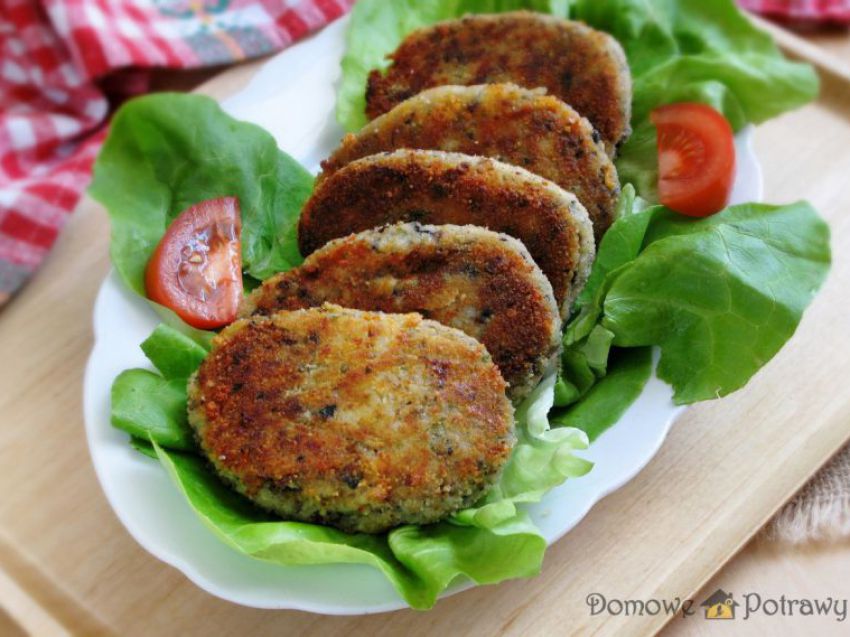 Kotlety ziemniaczane z pieczarkami i żółtym serem Kotlety ziemniaczane z pieczarkami i żółtym serem