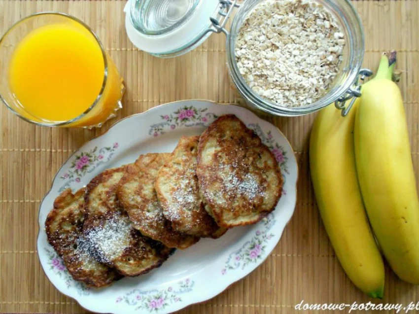 Placuszki owsiane z bananem Placuszki owsiane z bananem