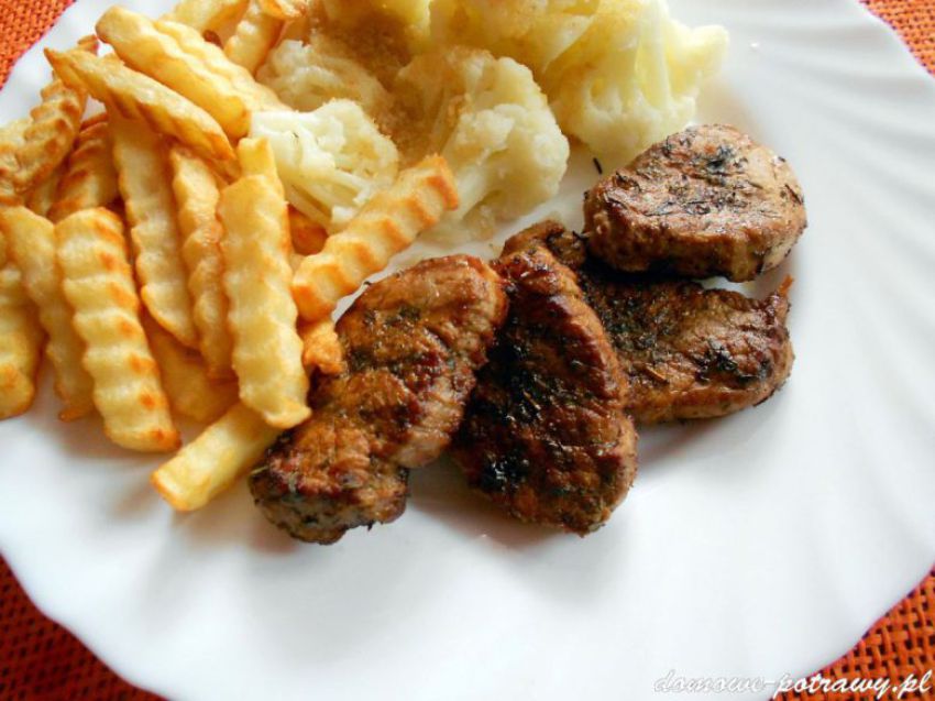 Polędwiczki wieprzowe smażone na maśle Polędwiczki wieprzowe smażone na maśle