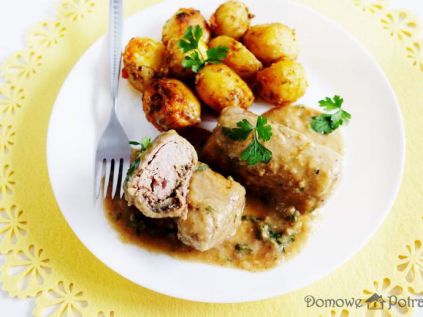 Zrazy wieprzowe z pieczarkami Zrazy wieprzowe z pieczarkami