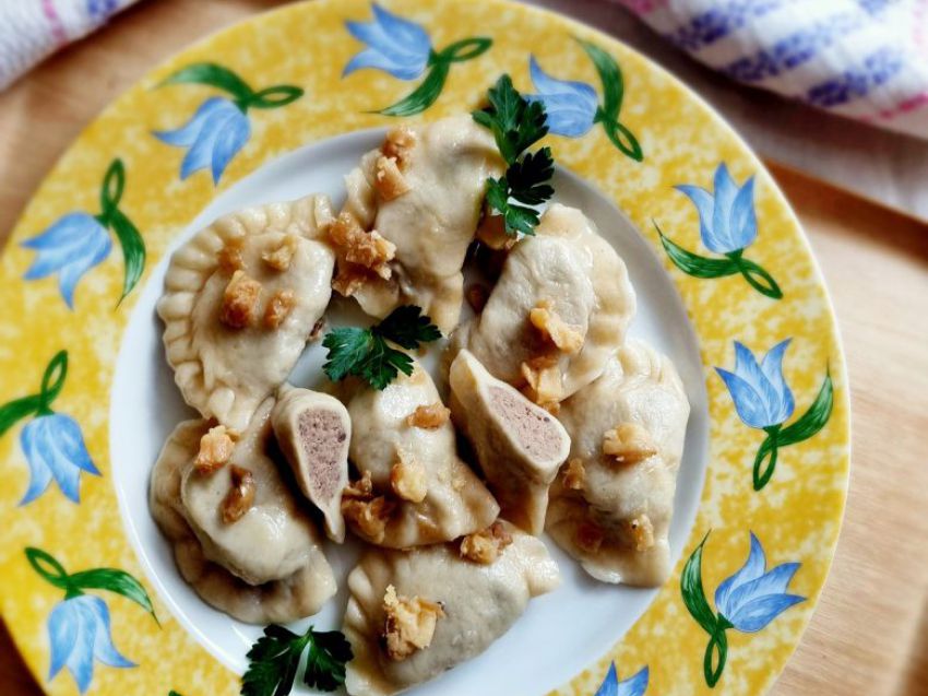 Pierogi z wątróbką Pierogi z wątróbką