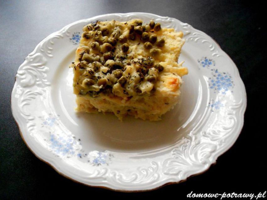 Zapiekanka rybna z groszkiem Zapiekanka rybna z groszkiem