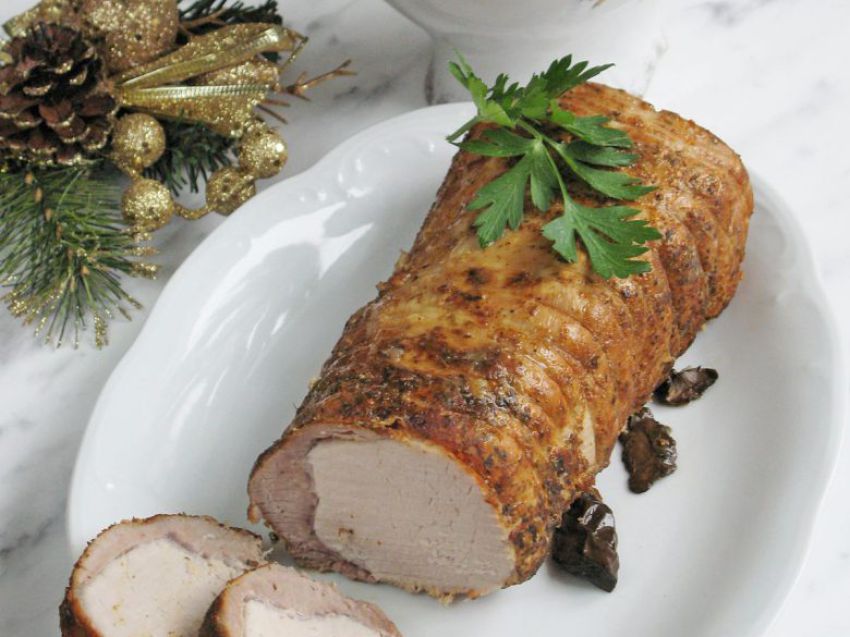 Schab pieczony z grzybami Schab pieczony z grzybami