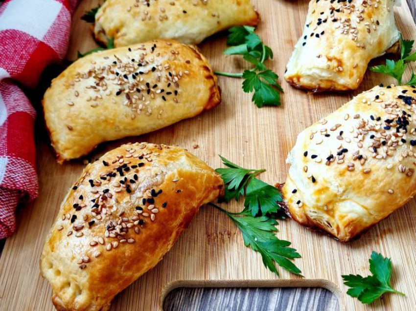 Paszteciki ruskie z ciasta francuskiego Paszteciki ruskie z ciasta francuskiego