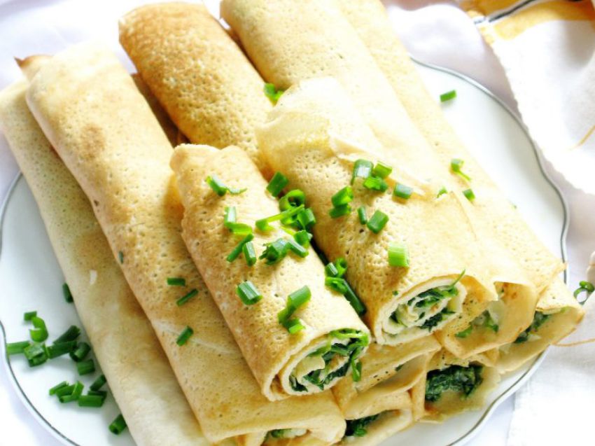 Naleśniki ze szpinakiem Naleśniki ze szpinakiem