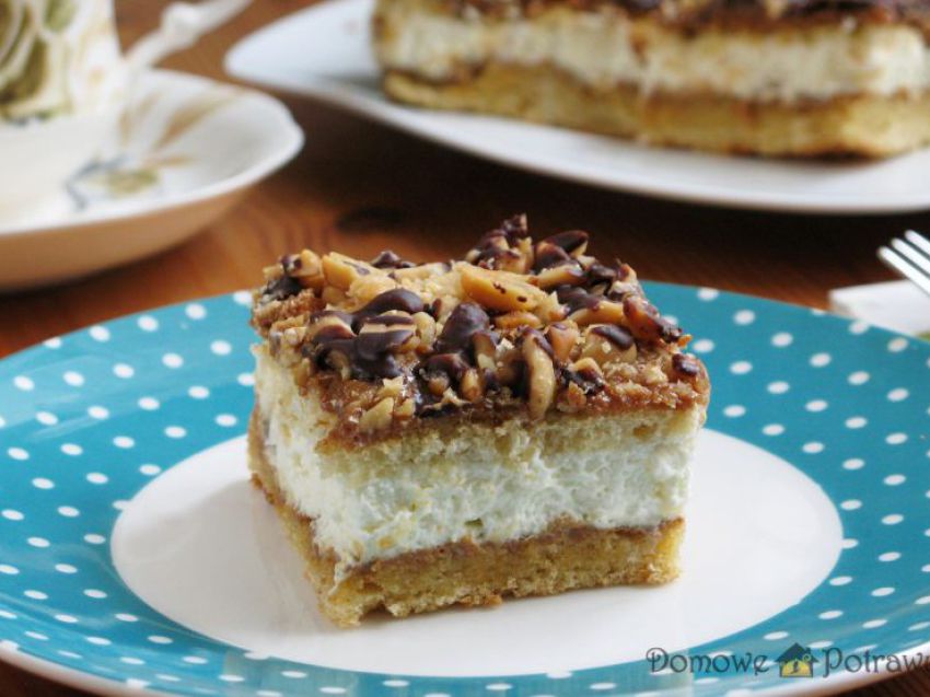 Ciasto biszkoptowe z karmelem Ciasto biszkoptowe z karmelem