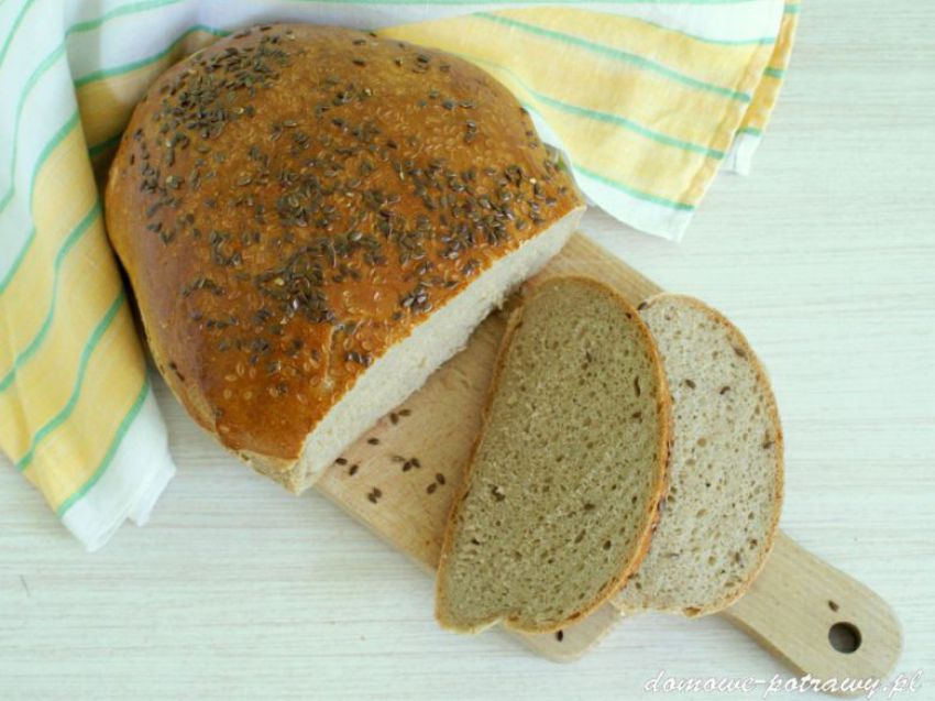 Chleb wiejski z siemieniem lnianym Chleb wiejski z siemieniem lnianym