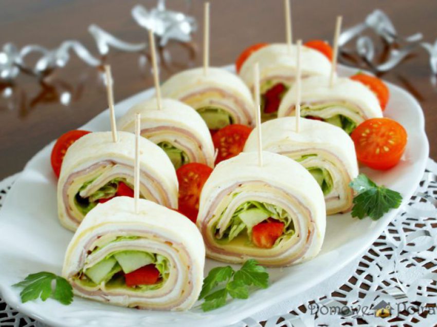 Mini tortille – przekąska na imprezę Mini tortille – przekąska na imprezę