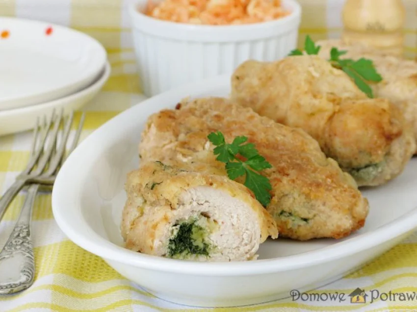 Roladki z kurczaka ze szpinakiem Roladki z kurczaka ze szpinakiem