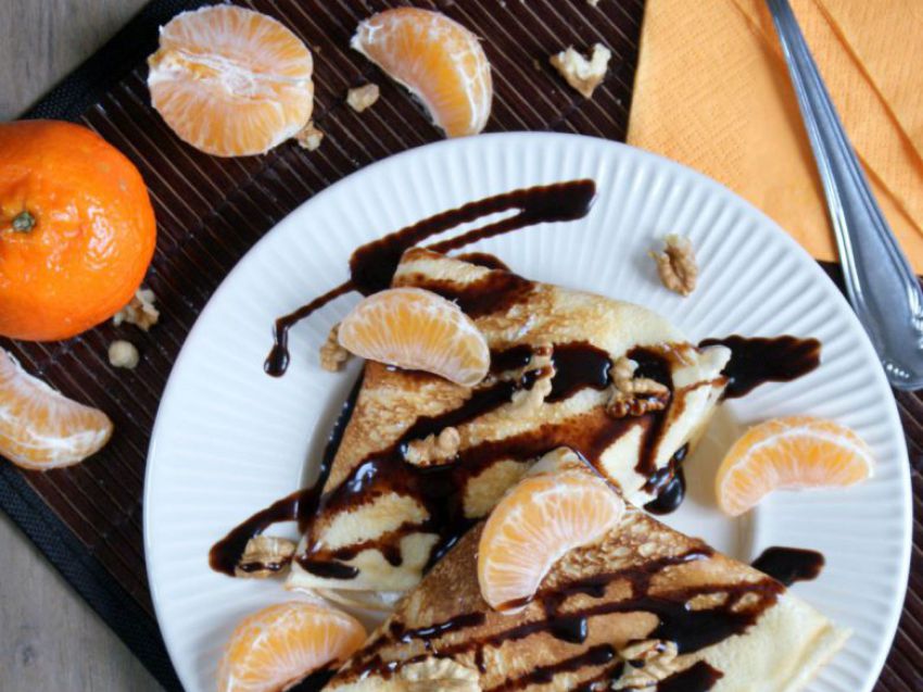 Naleśniki z serem i orzechami Naleśniki z serem i orzechami