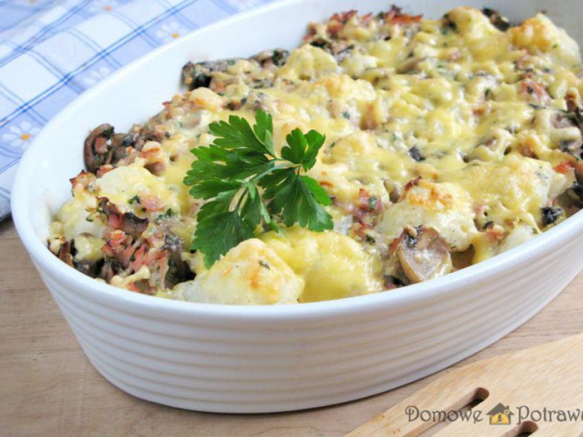 Prosta zapiekanka kalafiorowa Prosta zapiekanka kalafiorowa