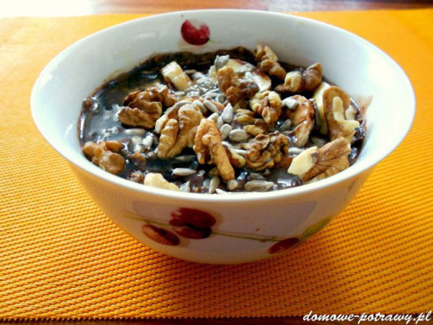 Kakaowo-bananowa owsianka Kakaowo-bananowa owsianka