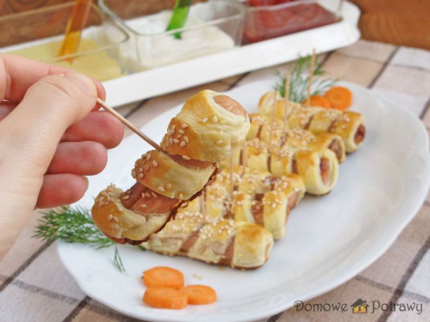 Parówki w cieście francuskim Parówki w cieście francuskim