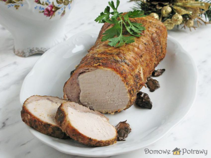 Schab pieczony z grzybami Schab pieczony z grzybami