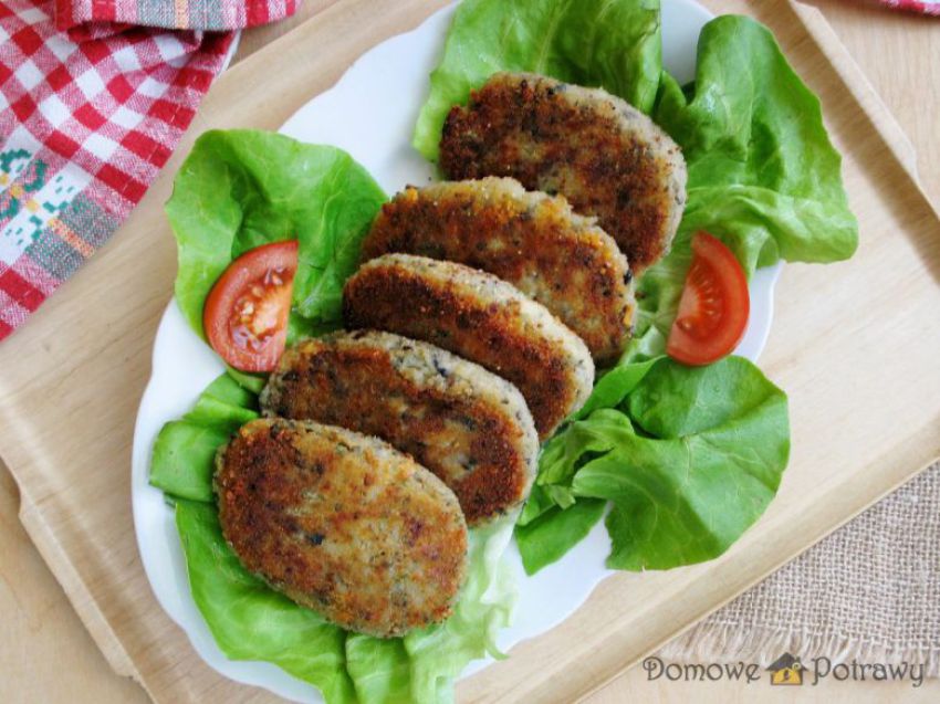 Kotlety ziemniaczane z pieczarkami i żółtym serem Kotlety ziemniaczane z pieczarkami i żółtym serem