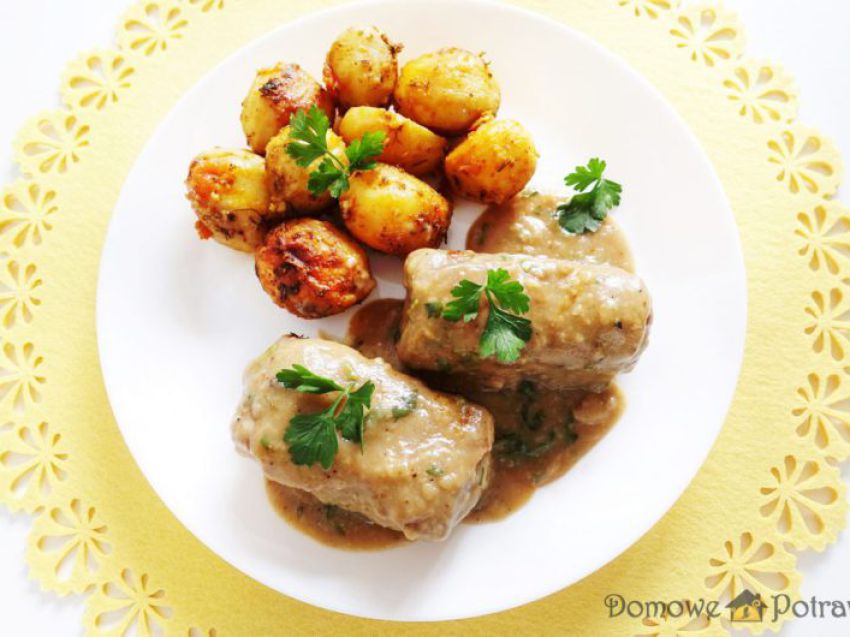 Zrazy wieprzowe z pieczarkami Zrazy wieprzowe z pieczarkami