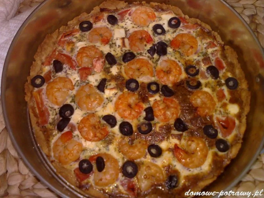 Tarta z fetą i krewetkami Tarta z fetą i krewetkami