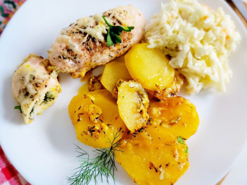 Roladki z kurczaka pieczone Roladki z kurczaka pieczone