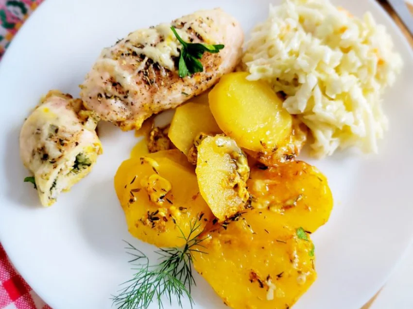 Roladki z kurczaka pieczone Roladki z kurczaka pieczone