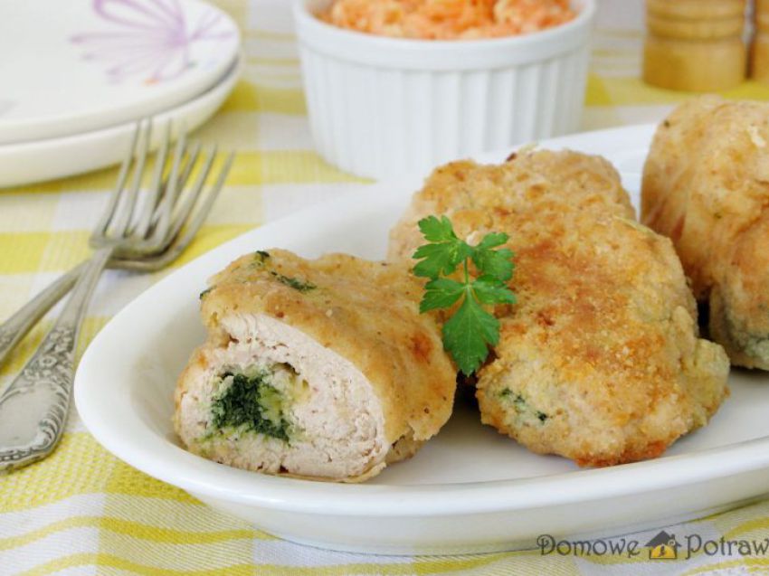 Roladki z kurczaka ze szpinakiem Roladki z kurczaka ze szpinakiem