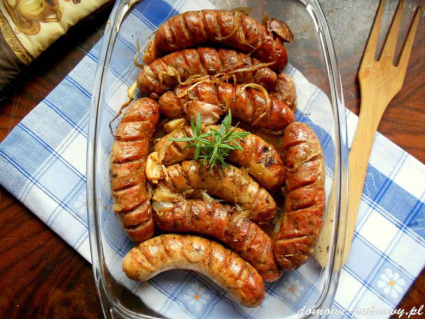 Pieczona biała kiełbasa palce lizać! Pieczona biała kiełbasa palce lizać!