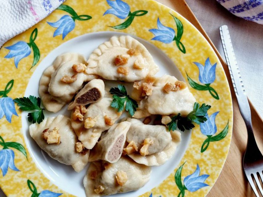 Pierogi z wątróbką Pierogi z wątróbką