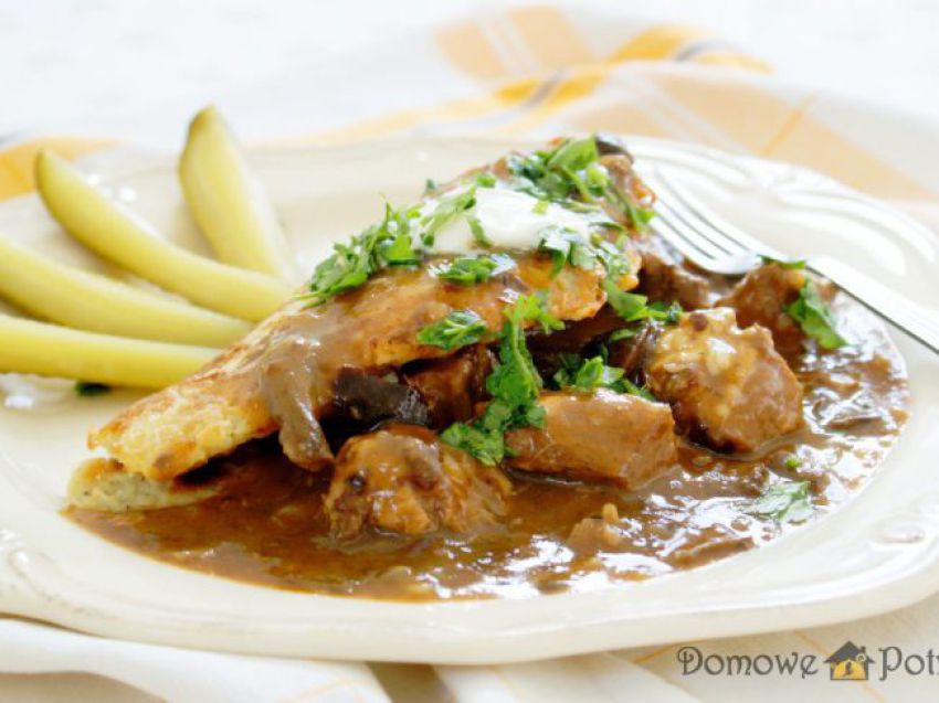 Gulasz wieprzowy z grzybami Gulasz wieprzowy z grzybami