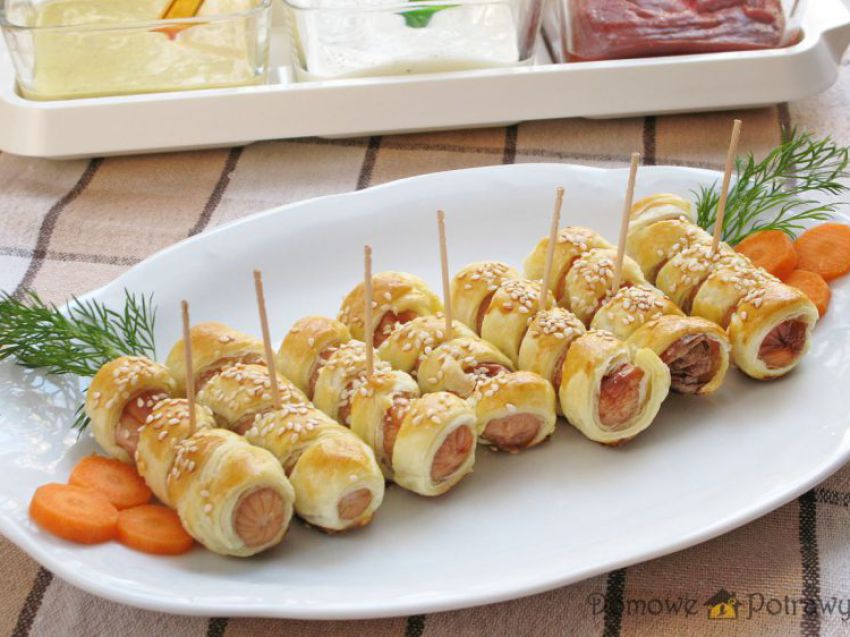 Parówki w cieście francuskim Parówki w cieście francuskim