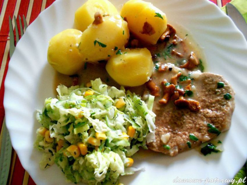 Schab w sosie śmietanowo-kurkowym Schab w sosie śmietanowo-kurkowym