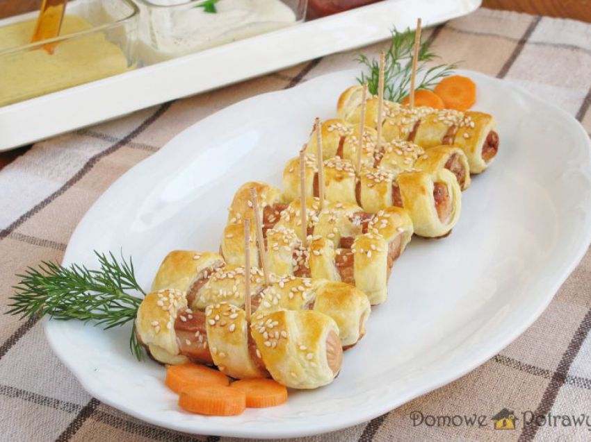 Parówki w cieście francuskim Parówki w cieście francuskim