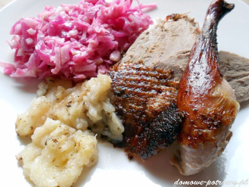 Kaczka pieczona z jabłkami Kaczka pieczona z jabłkami