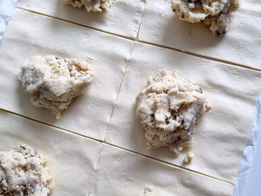 Paszteciki ruskie z ciasta francuskiego Paszteciki ruskie z ciasta francuskiego